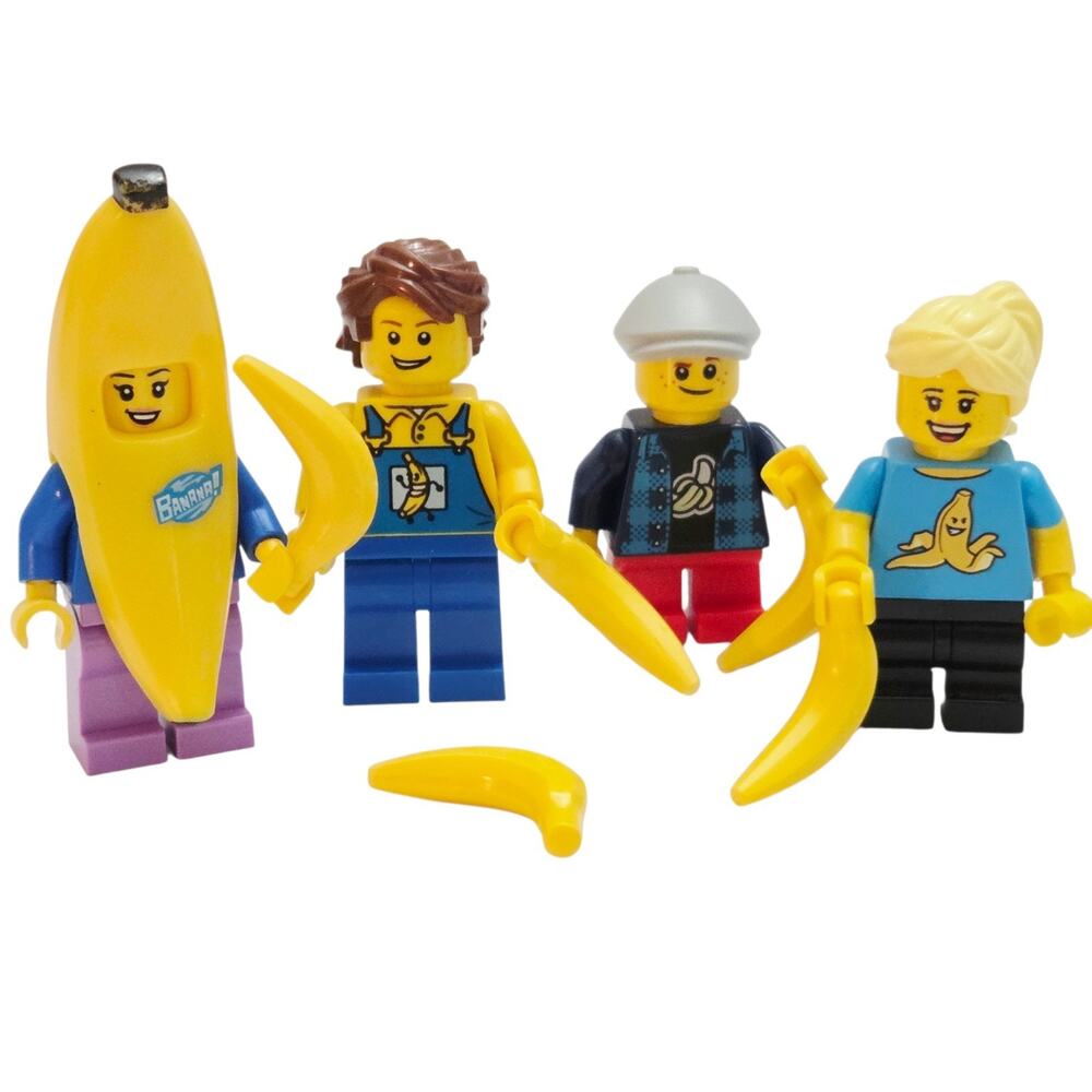 LEGO Banana Family Minifigure Lot Fruit Food Fun Costume & Authentic LEGO Parts